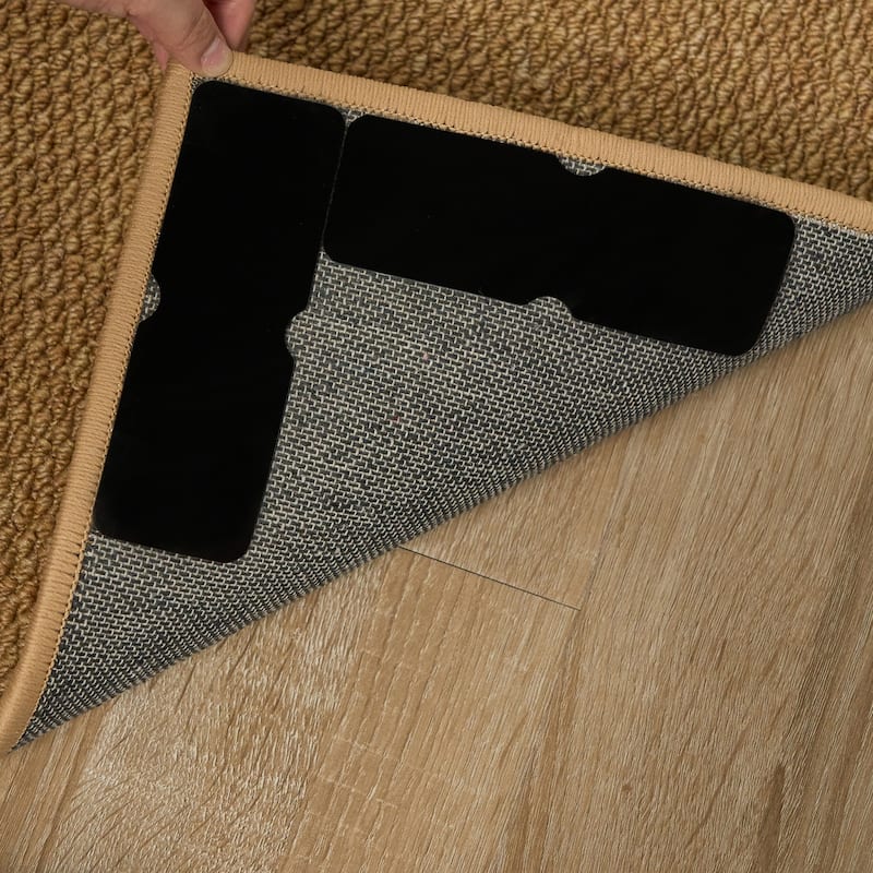 Non Slip Rug Tape / Adhesive - Black - 6" X 2"