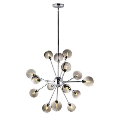 Modern Contemporary LED Pendant Asteroid Polished Chrome - Exact Size
