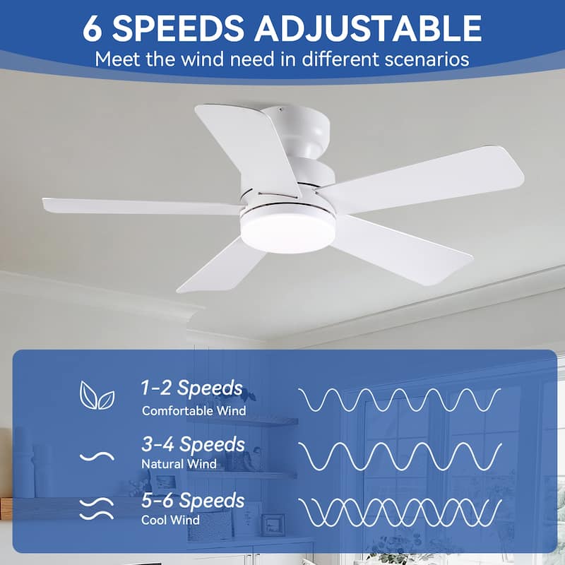 41 and 46 Inches Ceiling Fan with Light RGB Light OPtional for Living Room Bedroom Bathroom