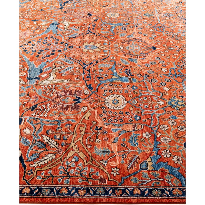 Serapi One-of-a-Kind Hand-Knotted Area Rug - Orange - 9' 10" x 13' 10"