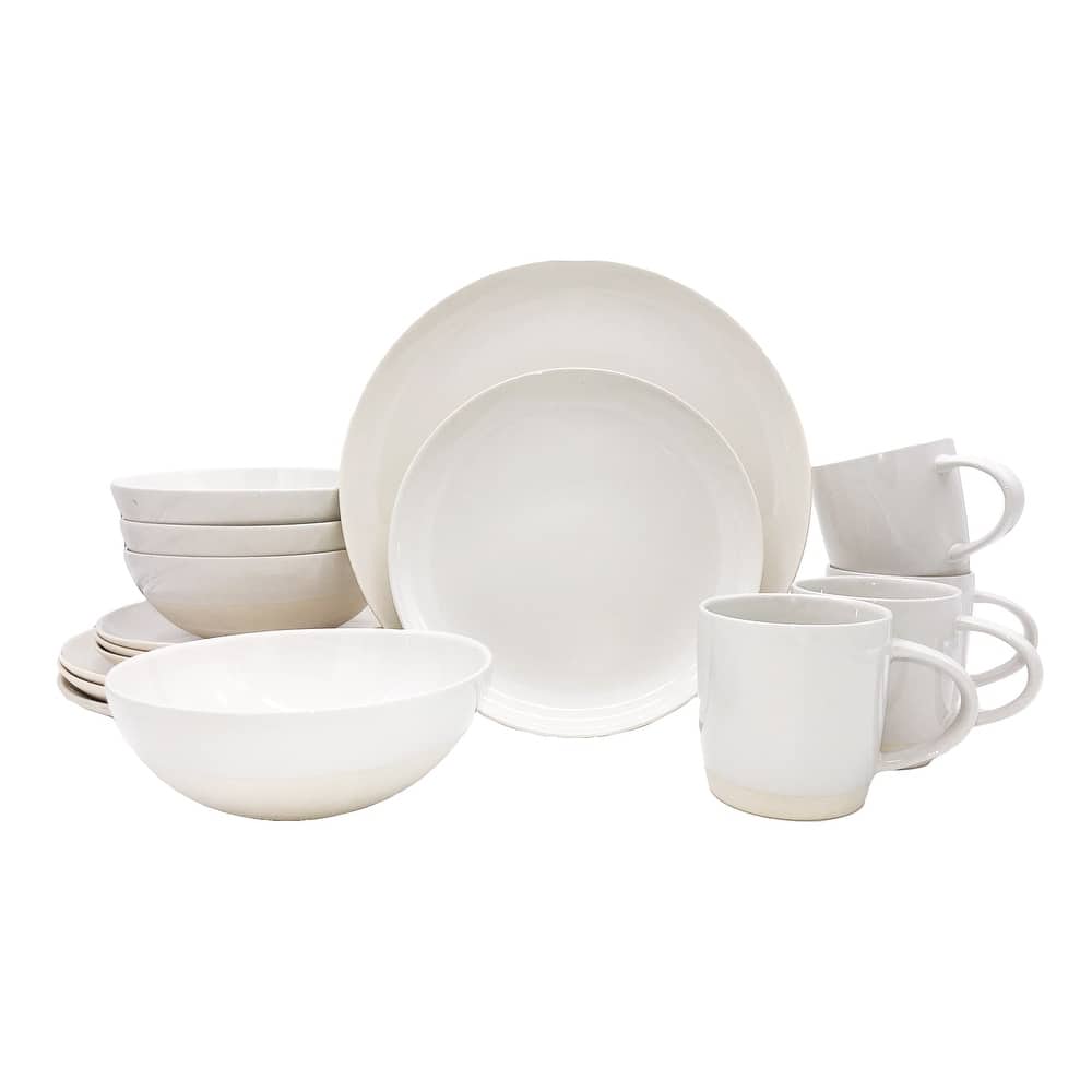 Shell Bisque Collection 16-Piece Dinnerware Set
