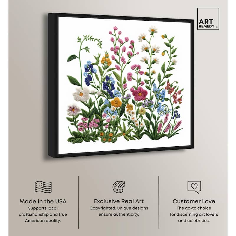 Wildflower Patch I Canvas by Art Remedy