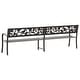 preview thumbnail 5 of 6, vidaXL Twin Patio Bench 96.9" Gray Steel - 96.9" x 22.8" x 30.3"