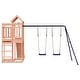 preview thumbnail 12 of 14, vidaXL Swing Set Outdoor Backyard Wooden Playground Equipment for Kids Age 3-8