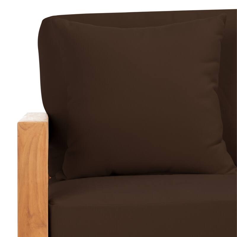 SAFAVIEH Couture Montford Brazilian Teak 3-Seat Bench - 77"W x 36"D x 27"H