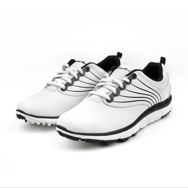 ladies black and white golf shoes