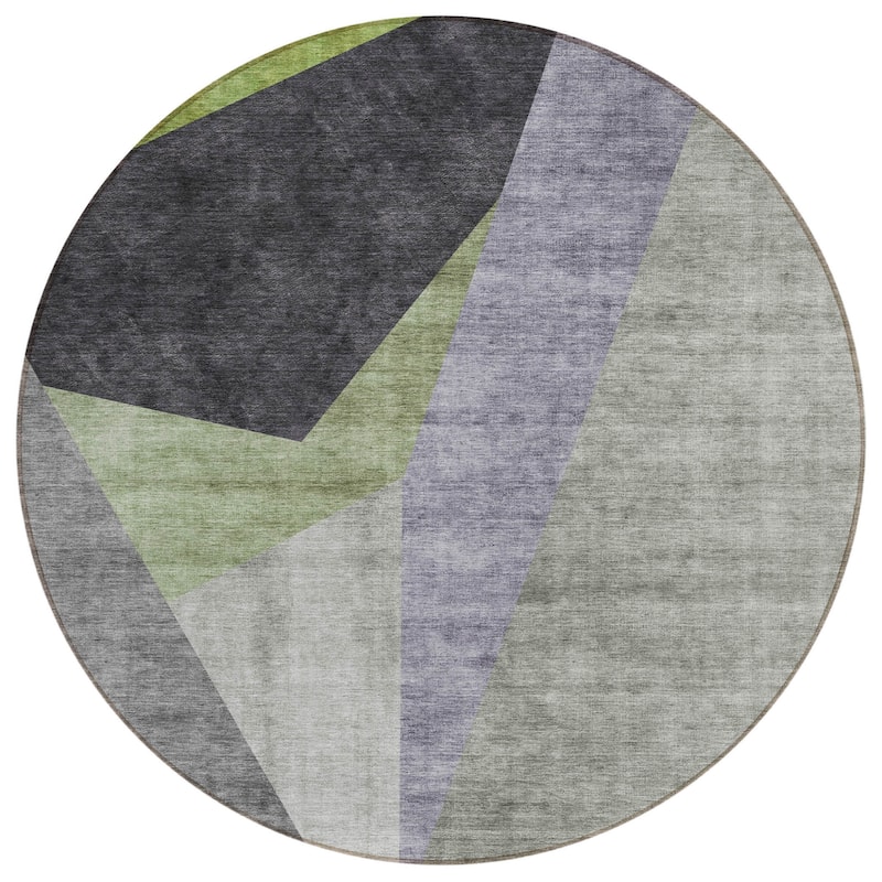 HomeRoots Abstract Transitional Rectangle Outdoor Rug