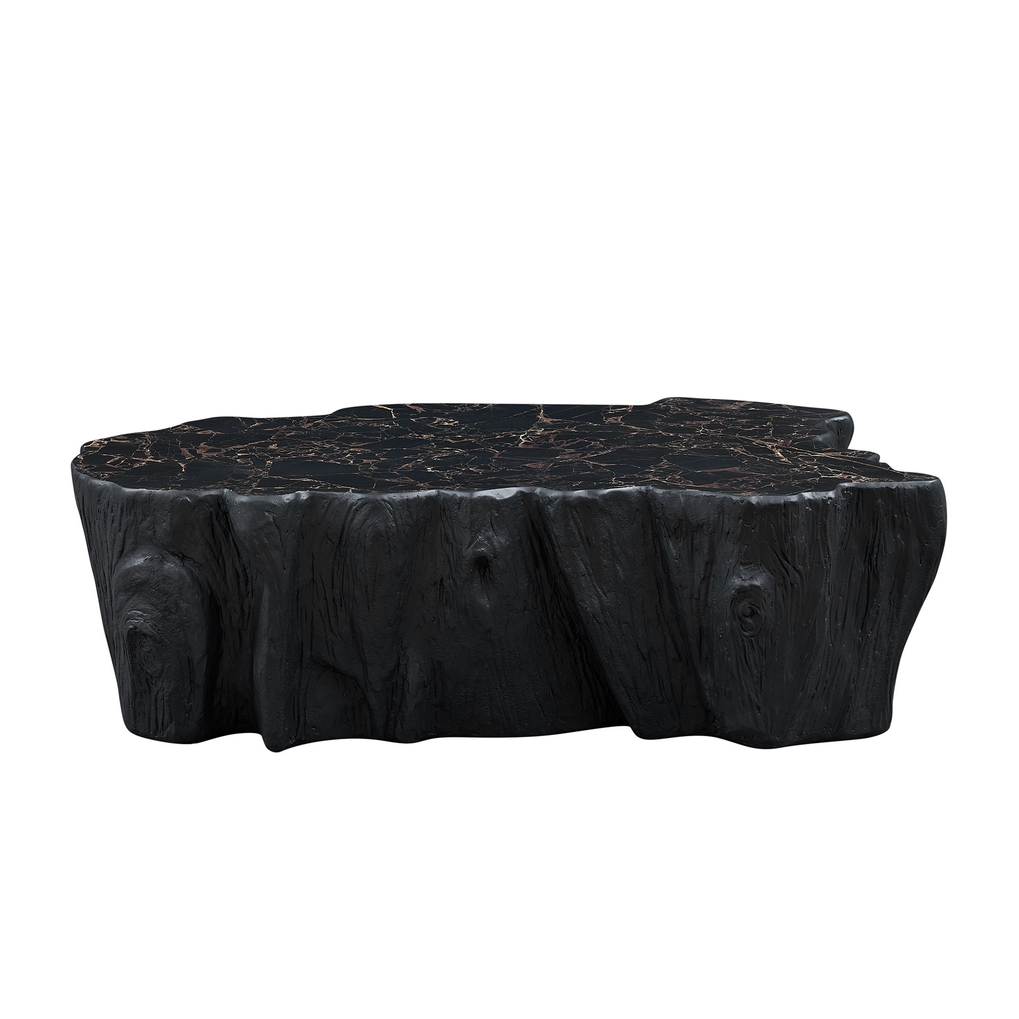 48.62 inch Unique Shape Coffee Table Sturdy Fiberglass Tea Table for Living Room