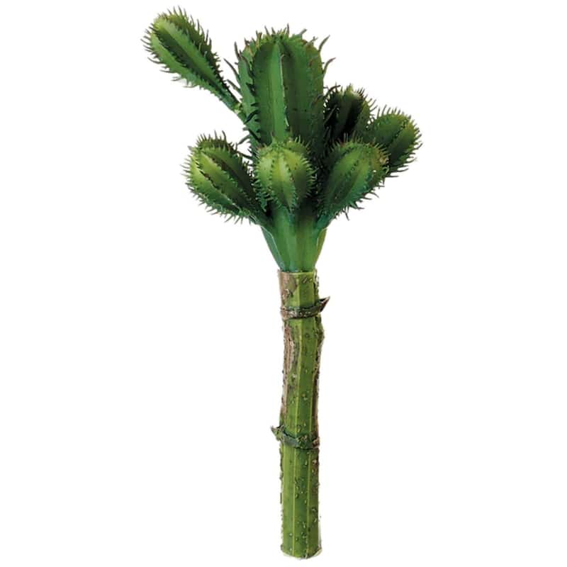 Mini Column Cactus Artificial Pick Spray - 7" - Green