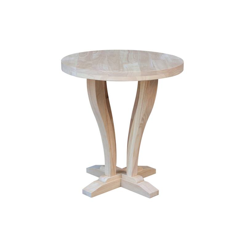 LaCasa Solid Wood Round End Table