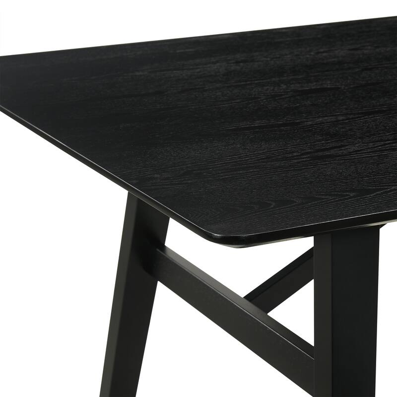 Channell Black or Walnut Wood 5 Piece Dining Set