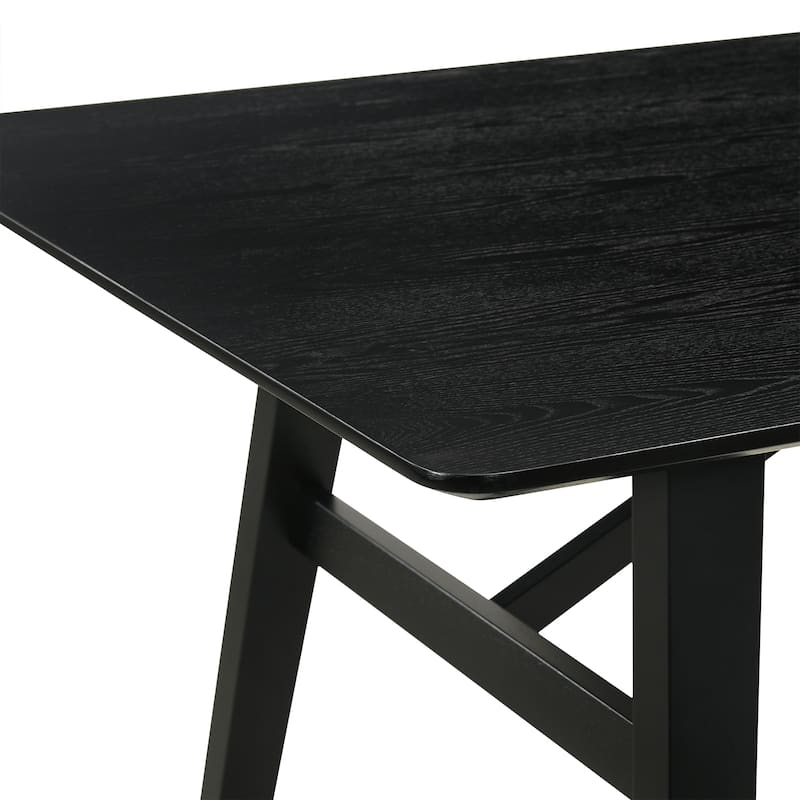 Channell Black or Walnut Wood 7 Piece Dining Set