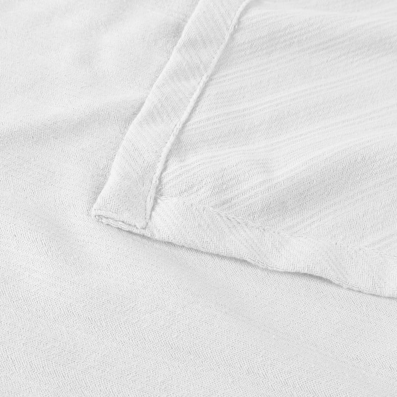 Blue Nile Mills Striped Jacquard Dobby Weave Cotton Throw Blanket