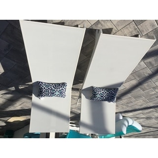 Salton Outdoor Aluminum Chaise Lounge (Set of 2) by Christopher Knight Home