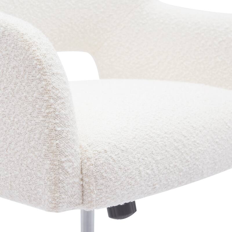 Boucle Upholstered Office/ Desk Chair - Swivel/ Adjustable Height