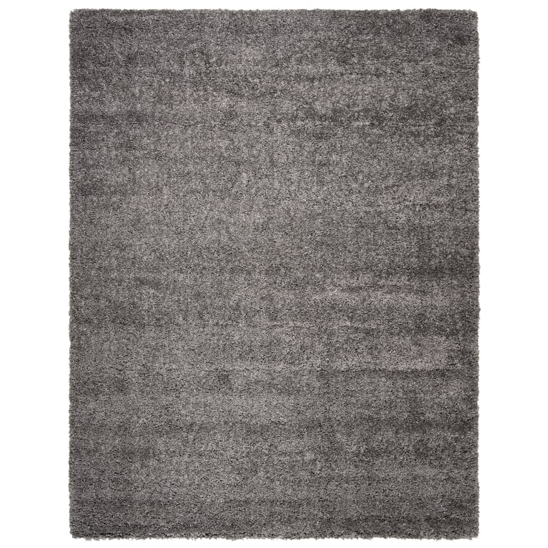 SAFAVIEH Fontana Shag Kimberlie Solid 2-inch Thick Rug - 8' x 10' - Silver - Rectangle