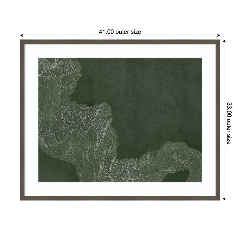 Mosslight by PI Studio Wood Framed Wall Art Print - 41 x 33 in - Grey