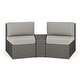 preview thumbnail 2 of 11, Martha Stewart Outdoor Modular Rattan Wicker Sectional Sofa Seats & Side Table - 33"W x 31"D x 30"H