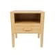 preview thumbnail 12 of 15, GDFStudio - Miri Mid-Century Modern Solid Bamboo Wood Nightstand with Drawer & Open Shelf, Softly Curved Edges Design