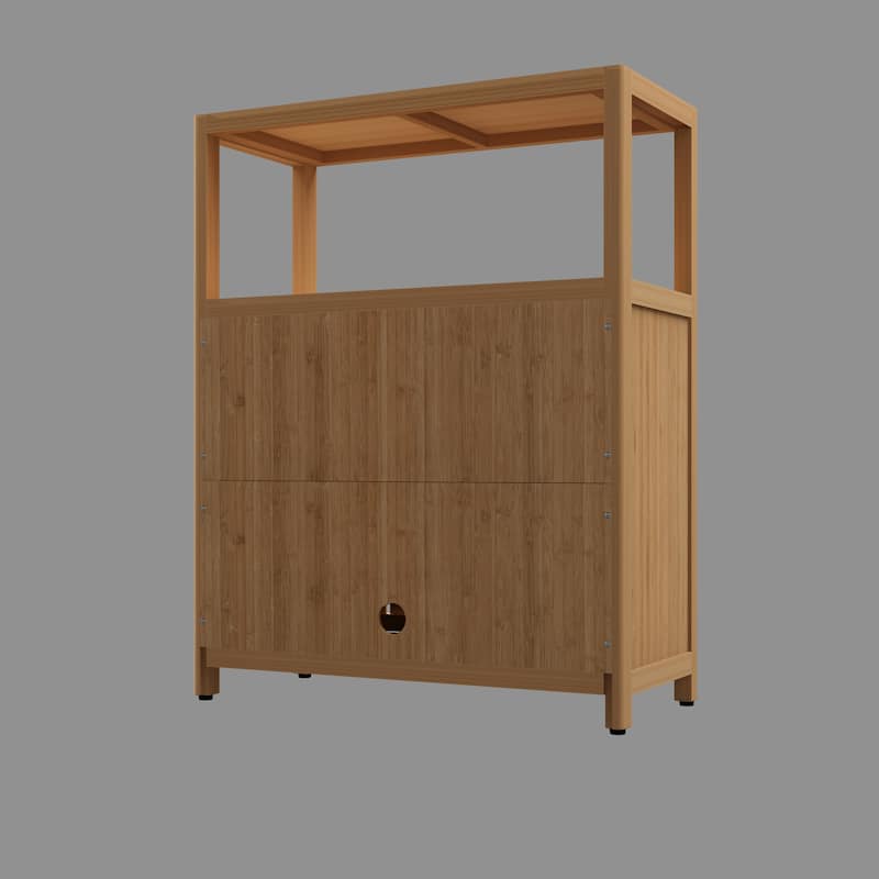 Large Capacity Bamboo Storage Cabinet Furniture