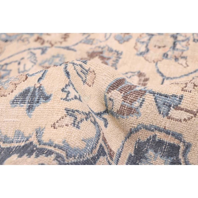 ECARPETGALLERY Hand-knotted Antalya Vintage Beige Wool Rug - 6'6 x 9'9