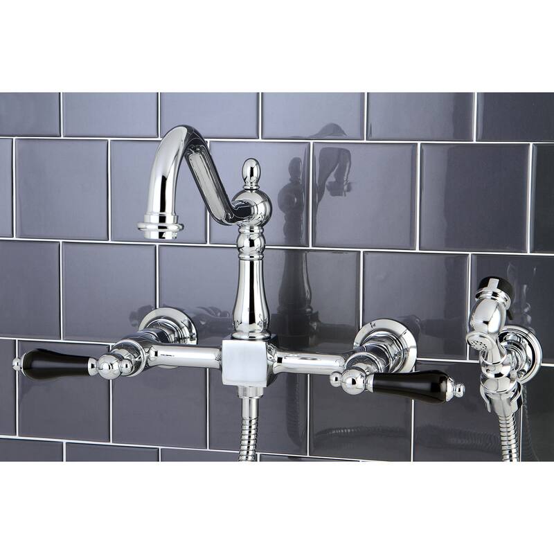 Kingston Brass Duchess 1.8 GPM Wall Mounted Bridge Kitchen Faucet -