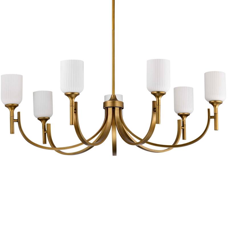 Nuvo Lighting 60/8651 Solara 7 Light 40" Wide Chandelier - Natural Brass