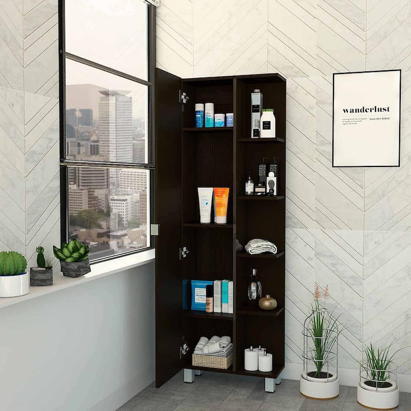 Portland 5-Shelf Linen Cabinet