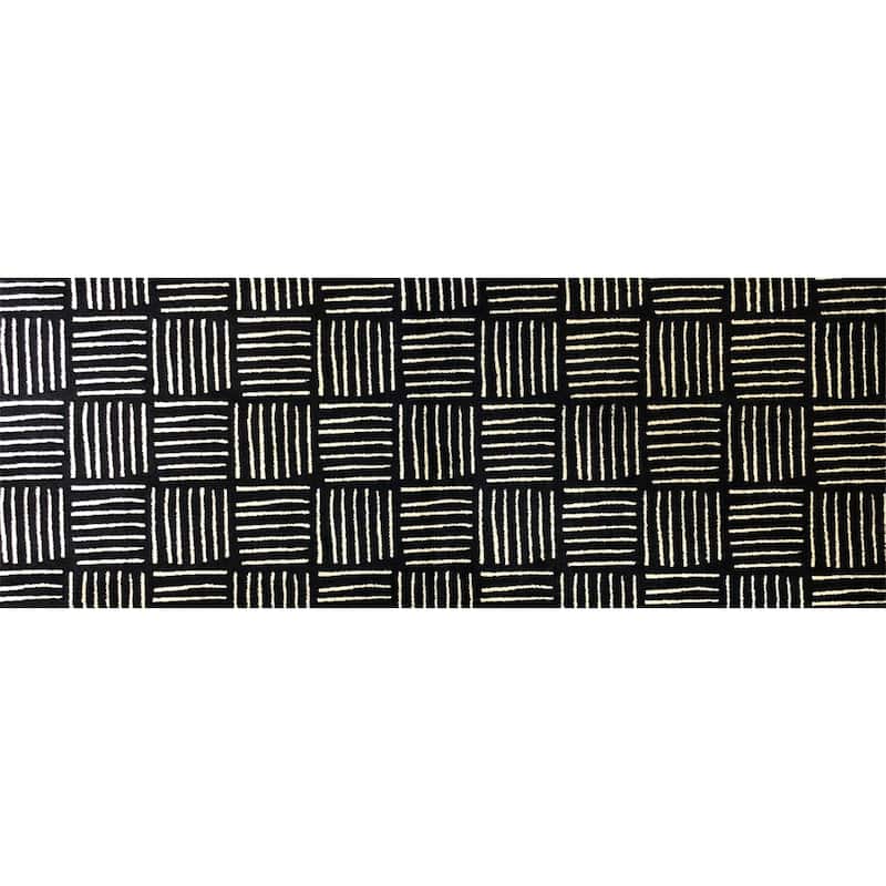 Abstract Stain Resistant Area Rug - 2' X 6'