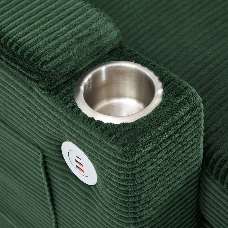 Ultimate U-Shaped Convertible Sofa Bed with Storage Chaise, Cup Holders & USB Ports by Harper&Bright Designs