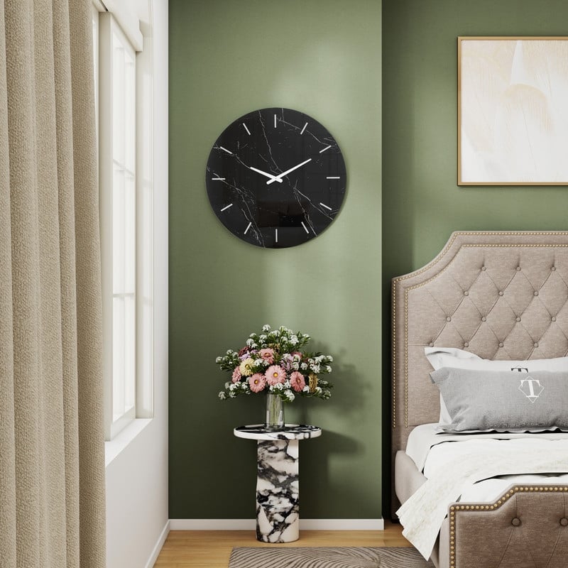 23.6" Glass Frameless Decorative Wall Clock