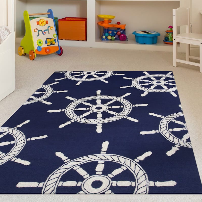 Liora Manne Frontporch Ship Wheel Indoor/Outdoor Rug - 2'6" x 4'