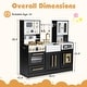 preview thumbnail 2 of 18, Gymax Wooden Kitchen Playset w/Realistic Lights & Sounds Stoves Sink
