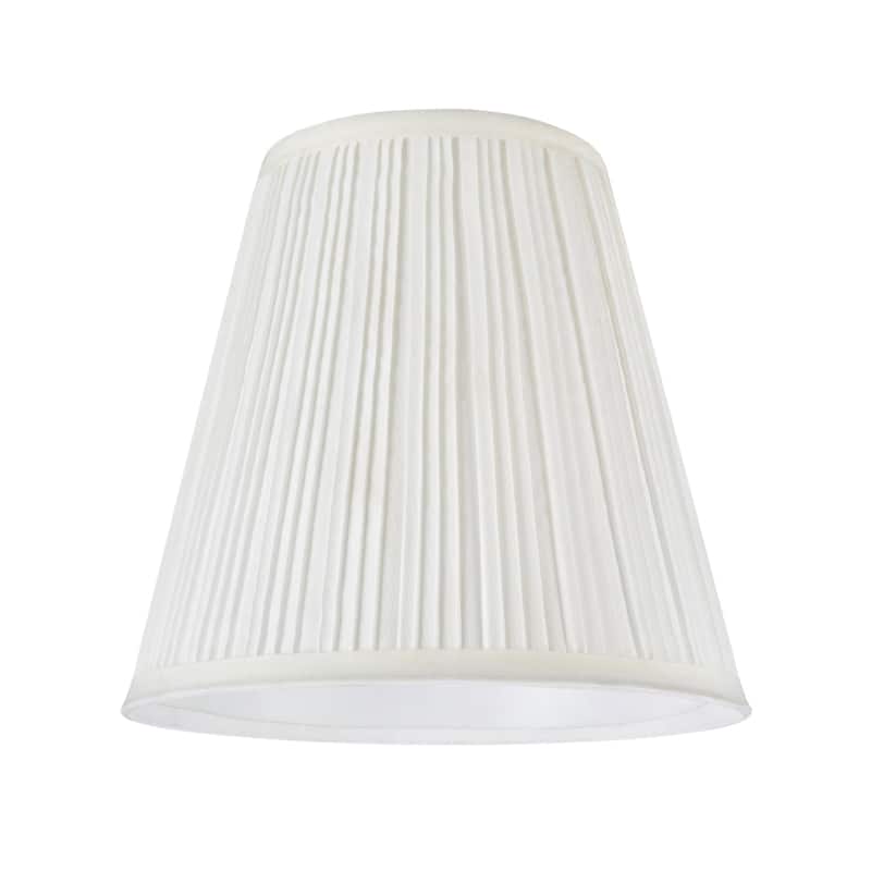 Aspen Creative Pleated Empire Spider Construction Lamp Shade in Off White (5" x 9" x 8 1/2")
