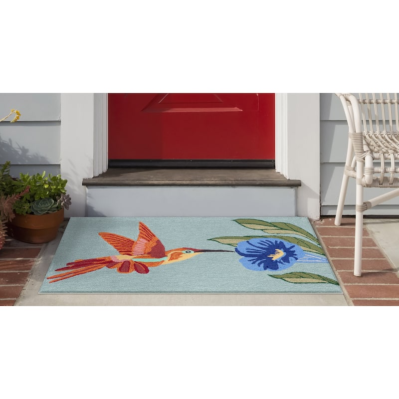 Liora Manne Frontporch Hummingbird Indoor/Outdoor Rug