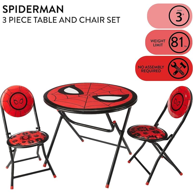 Marvel Spiderman 3 Piece Table and Chair Set