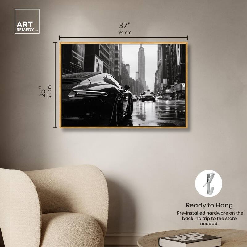 Rainy Day New York Canvas by Art Remedy
