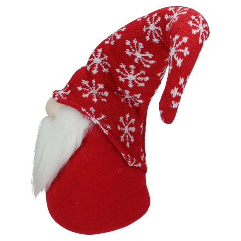 8" Big Nose Plush Red Santa Gnome Christmas Figure