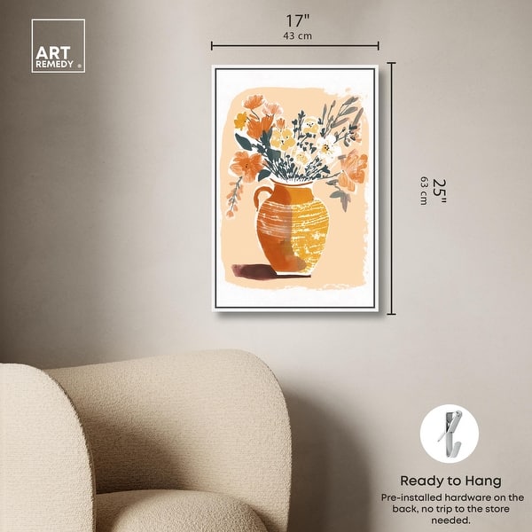 dimension image slide 21 of 24, Mid Autumn Flowers Canvas Boho Colorful Wall Art by Art Remedy