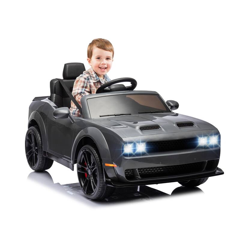 12V Kids' Electric Ride On Car, Licensed Dodge Challenger Electric Car