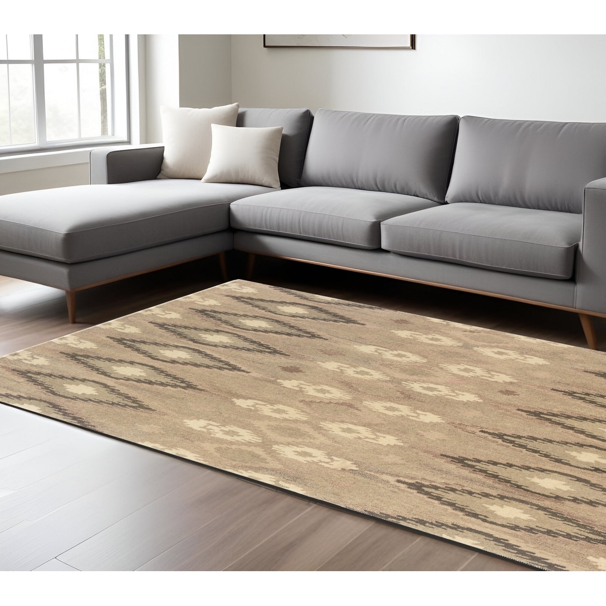 HomeRoots Geke Abstract Bohemian Rectangle Area Rug
