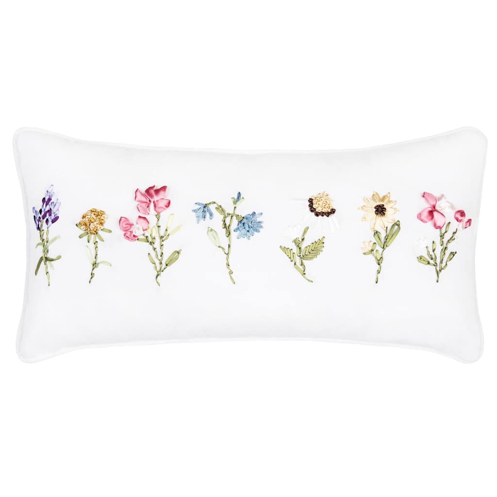 April Showers Ribbon Art Pillow