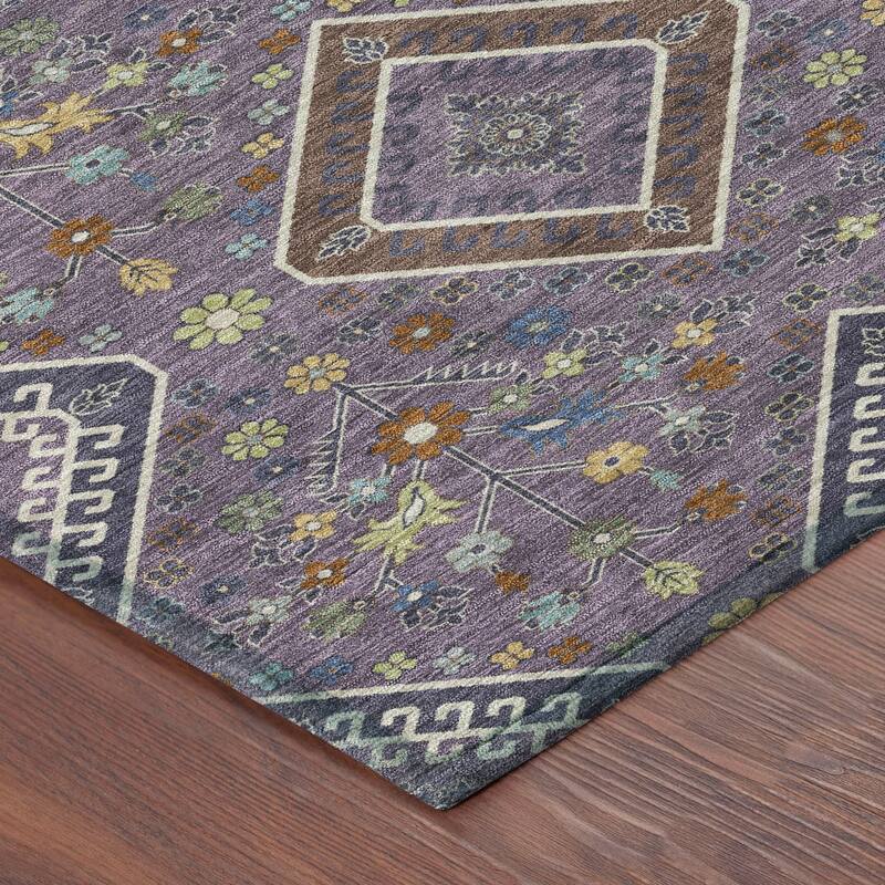 Machine Washable Indoor/ Outdoor Boho Milli Chantille Rug