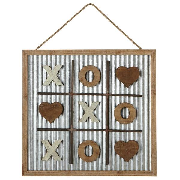Shop Pack Of 2 Tic Tac Toe With Heart X And O Wall Art Decor