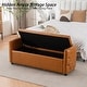 preview thumbnail 16 of 48, Storage Bench for Bedroom, 60" End of Bed Bench for King Size Bed Modern Upholstered Long Bench with Tufted Arm