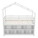preview thumbnail 4 of 7, House Design Twin Size Loft Bed with Shelving Storage, White