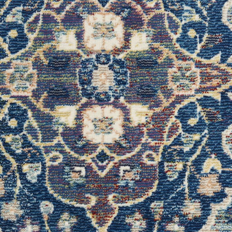 Jequp Power Loomed Distressed Floral Traditional Non Skid Area Rug By HomeRoots - 72' X '48' X '0.5