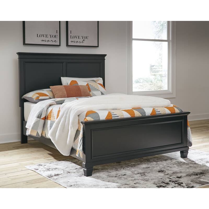 Signature Design by Ashley Fortman Panel Bed - Black - Full