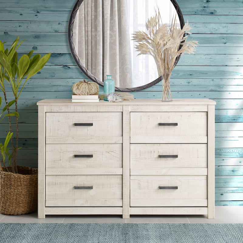 Carmel Six Drawer Dresser - Antique White