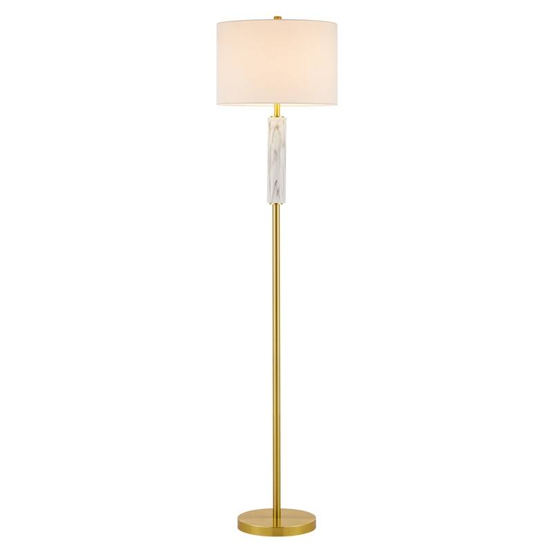 KAWOTI 63.75” Traditional Floor Lamp with Faux White Marble - 63.75"